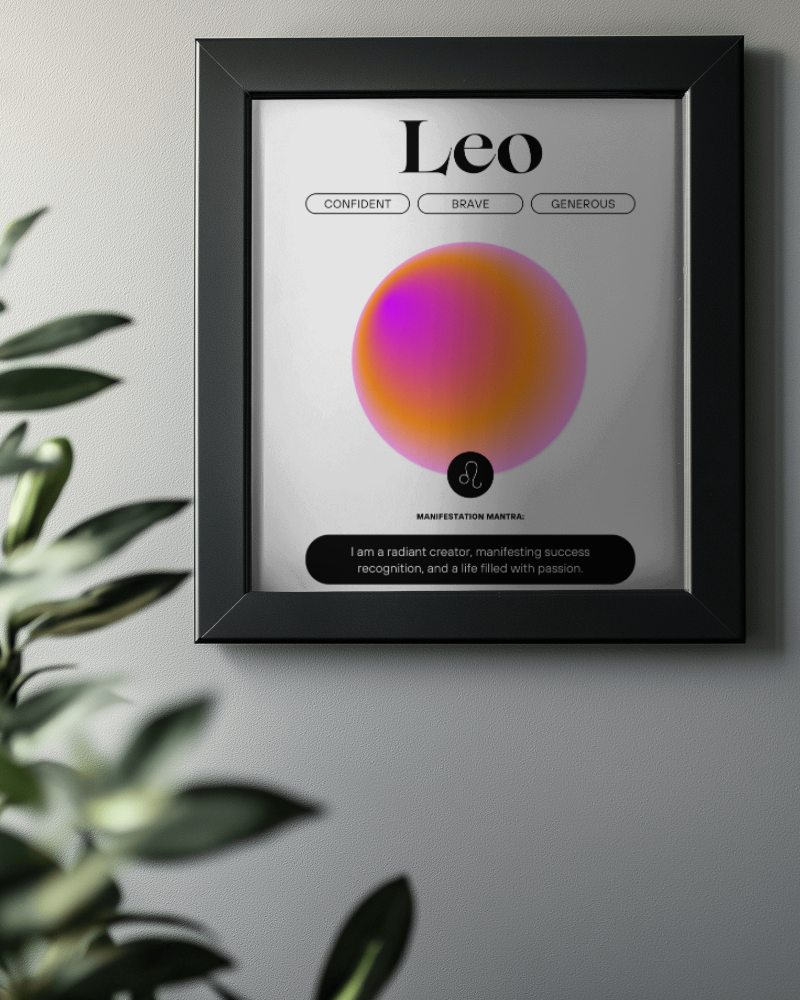 Framed Poster Mockup With Glossy Finish And Plants In Modern Interior