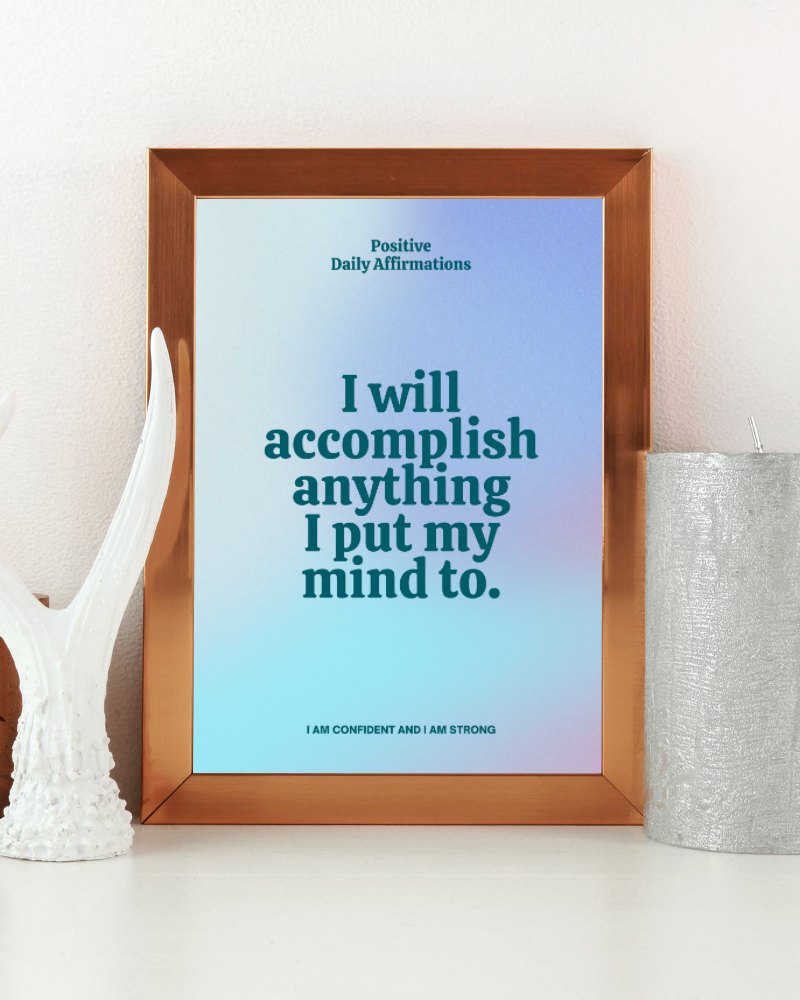 Framed Poster Lying On Table