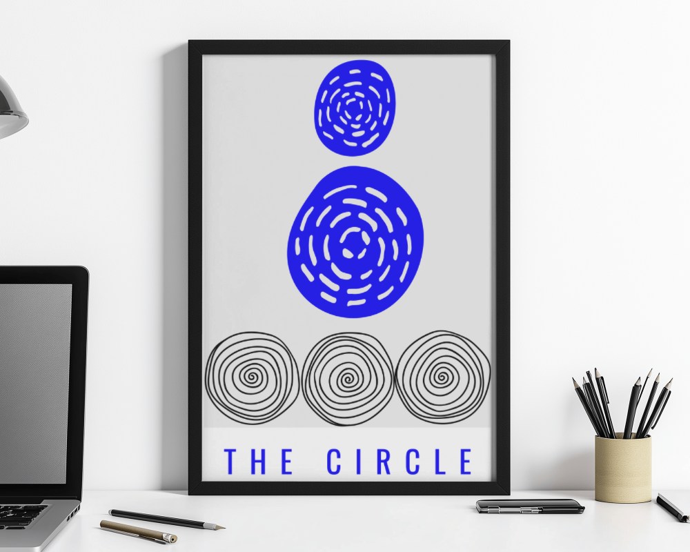 Black Frame Modern Office Poster Mockup