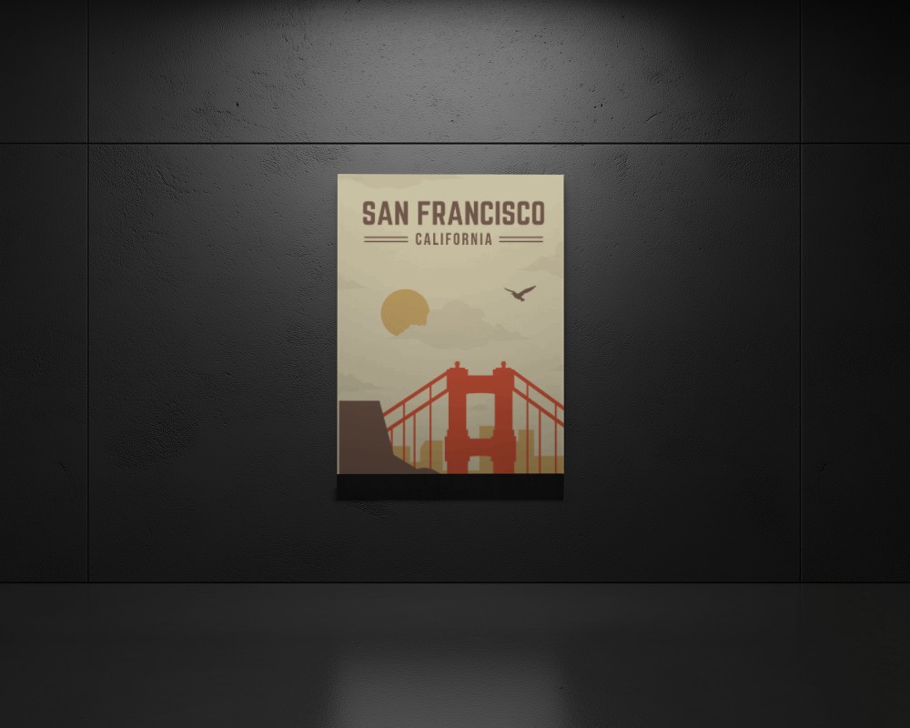 Dark Gallery Wall Poster Mockup