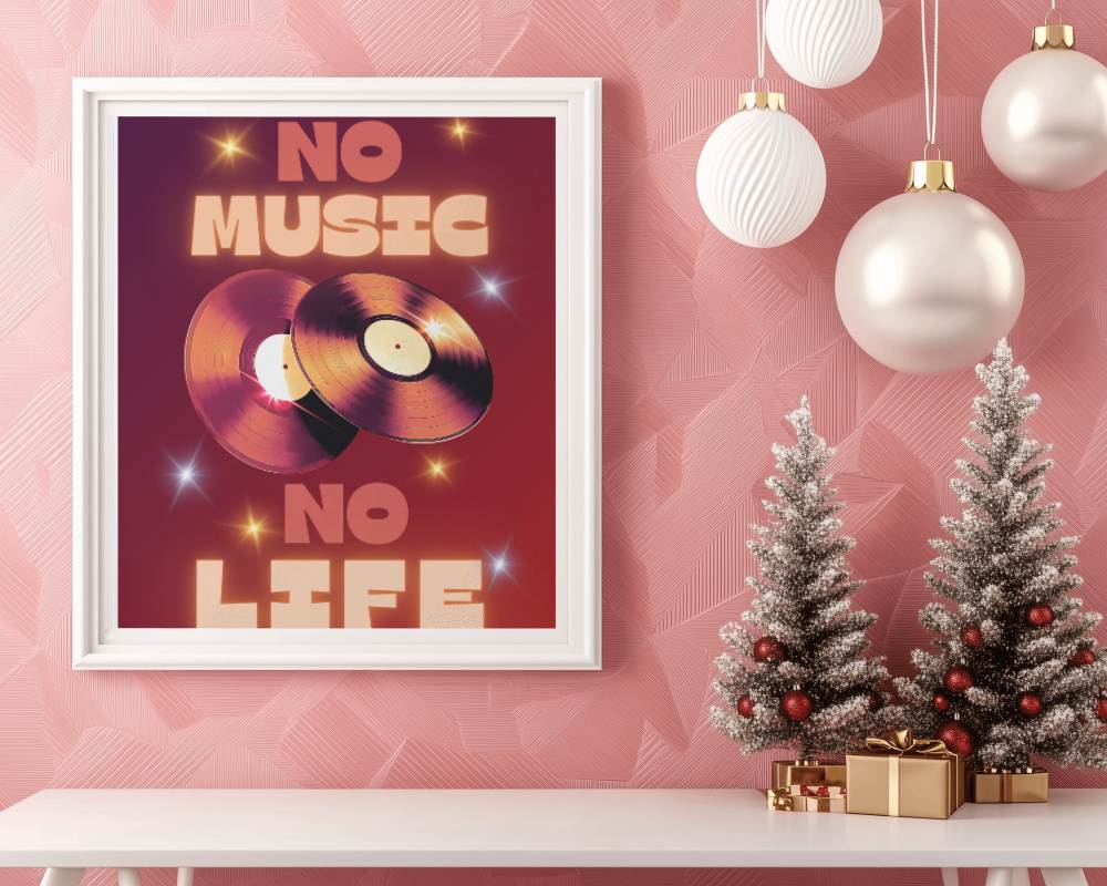 Festive Christmas Decor Poster Mockup