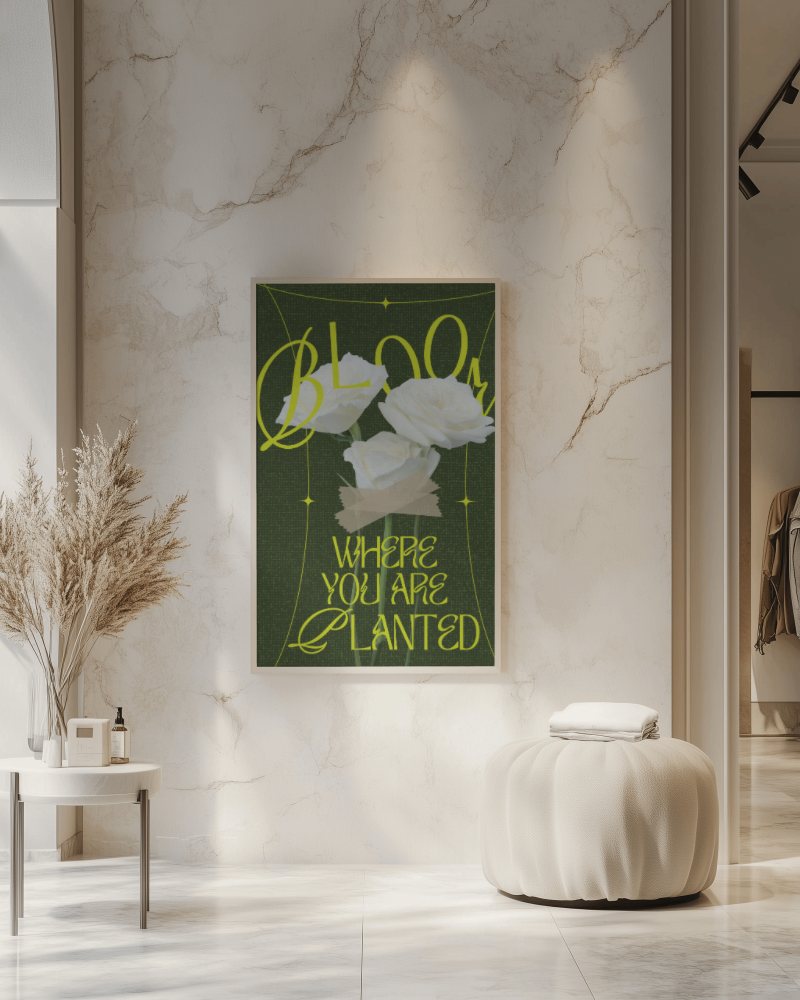 Elegant Marble Wall Poster Mockup