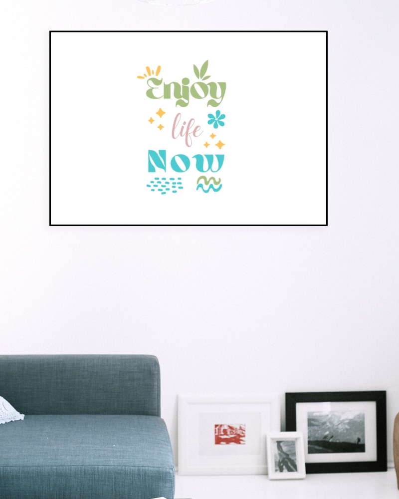 Poster With Frame On A Wall In Room