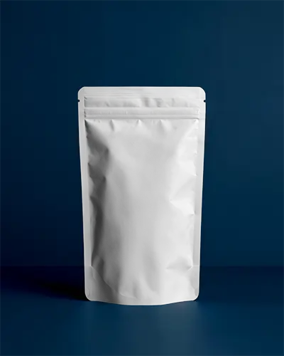 Small Resalable Stretchable Pouch Mockup For Food Supplement Storage Packaging