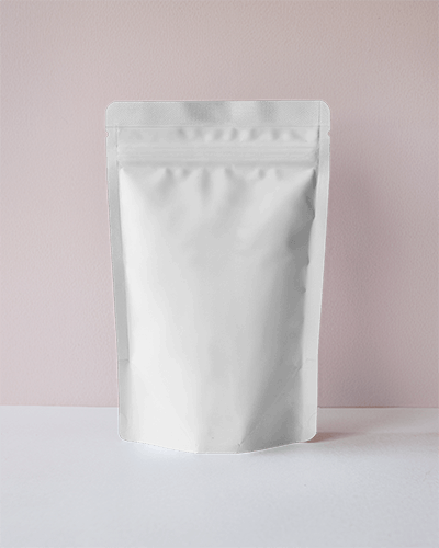Soft Pink Pouch Mockup Minimalist Stand Up Packaging On Elegant Pastel Background
