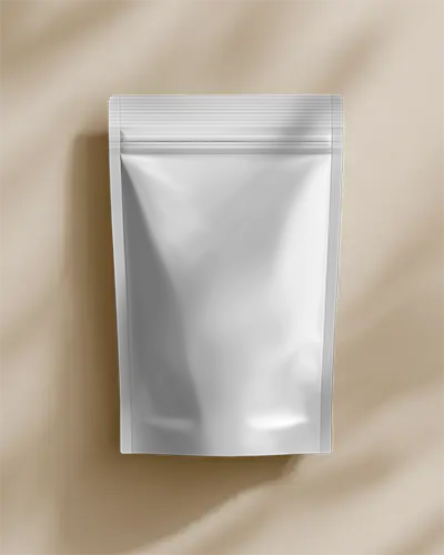 Stand Up Pouch Mockup With Zipper Lock For Product Packaging Design Presentation