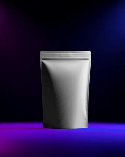 Stand Up Pouch Mockup With Resealable Zipper For Product Packaging Design