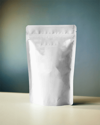 Moody Lighting Pouch Mockup Premium Stand Up Bag With Stylish Gradient Background