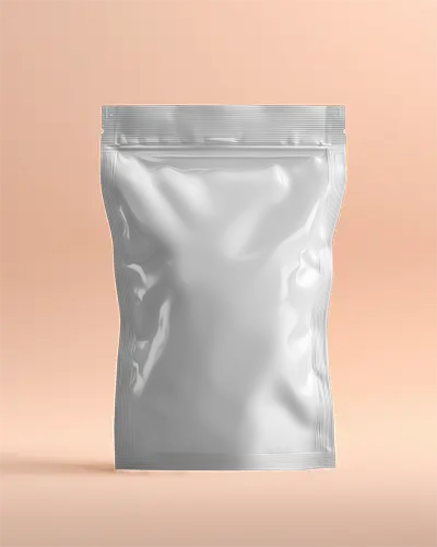 Resealable Foil Pouch Mockup For Product Packaging Design Display