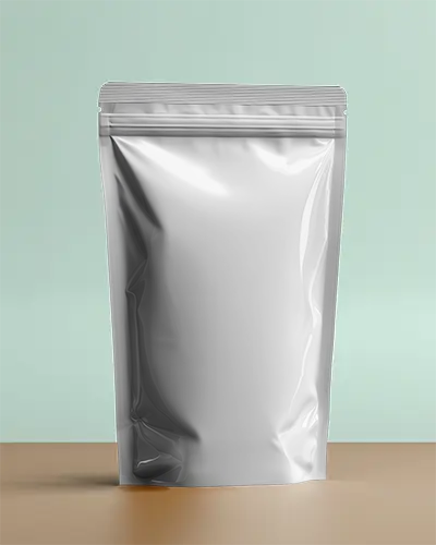 Resealable Stand Up Pouch Mockup For Product Packaging And Branded Label Design Presentation