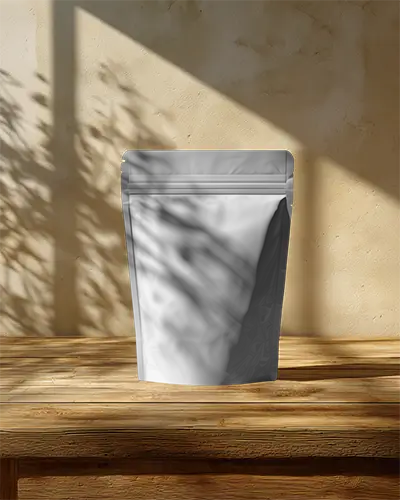 Eco Friendly Zip Lock Pouch Mockup For Branding Custom Label Design Presentation