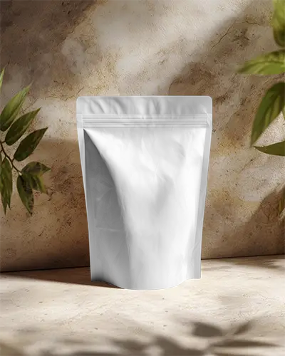 Resealable Stand Up Pouch Mockup For Packaging Design Presentation And Branding Display