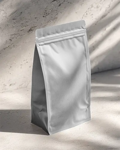 Stand Up Pouch Mockup With Zipper Close For Packaging Design Display