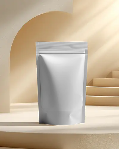 Resealable Stand Up Pouch Mockup For Product Packaging Display And Brand Presentation