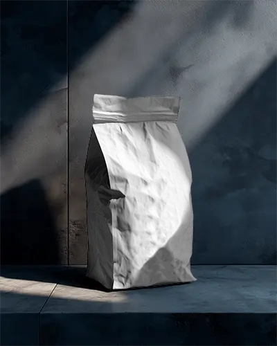 Eco Friendly Flexible Pouch Mockup With Zipper Seal For Product Packaging