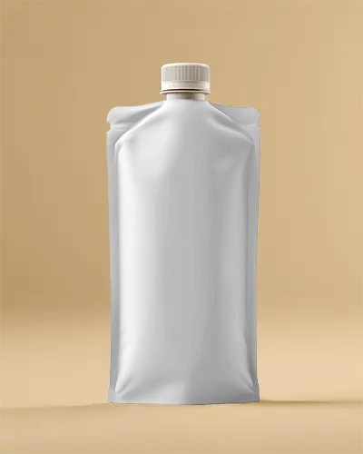 Flexible Liquid Pouch Mockup With Screw Cap Perfect For Food Drink Cosmetic Packaging Solutions