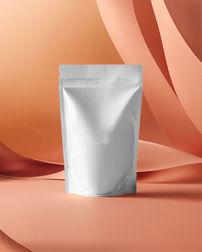 Premium Pouch Mockup On Textured Beige Background With Warm Lighting Luxurious And Stylish Presentation