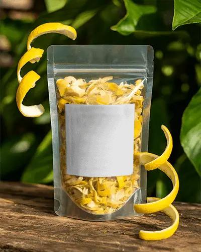 Zip Lock Foil Pouch Mockup For Natural Food Packaging Design With Clear Window