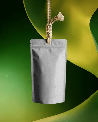 Eco Friendly Resealable Pouch Mockup Hanging Display Template For Custom Product Packaging Design