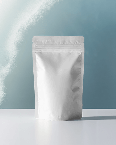 Minimalist Stand Up Pouch Mockup With Soft Natural Lighting And Subtle Blue Gradient Clean And Elegant Look