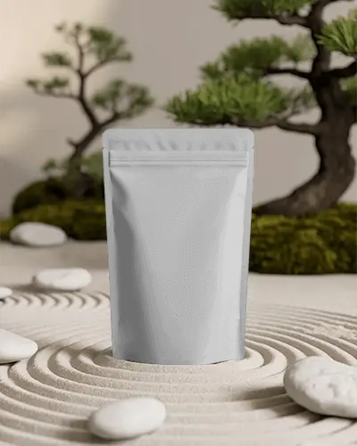 Eco Friendly Material Flexible Pouch Mockup For Cosmetics And Herbal Tea Packing