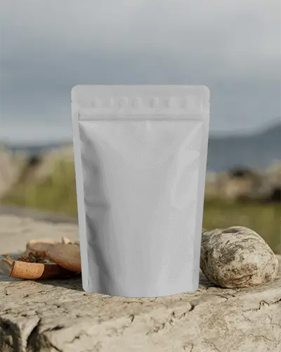 Resealable Standup Pouch Mockup For Product Packaging Presentation And Branding Purposes