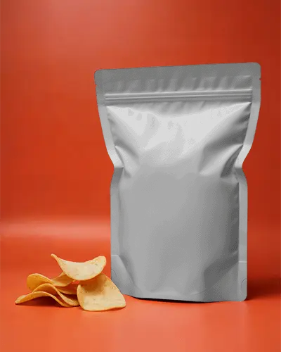 Resealable Stand Up Pouch Packaging Mockup For Snacks Perfect For Marketing And Branding