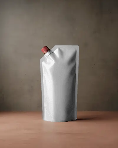 Stand Up Spout Pouch Packaging Mockup For Liquid Products Modern Flexible Container