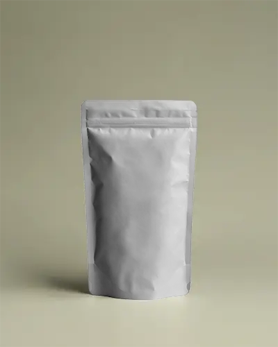 Stand Up Pouch Packaging Mockup With Zipper Lock For Product Branding Design