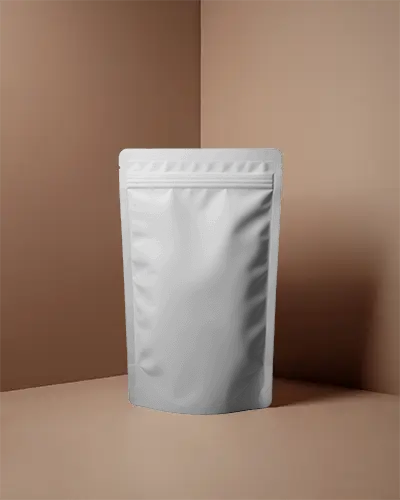 Stand Up Zipper Pouch Packaging Mockup Clean Minimalist Background For Branding