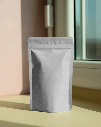 Stand Up Zipper Lock Pouch Mockup For Retail Packaging Design Presentations