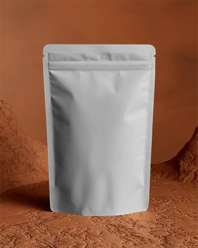 Resealable Stand Up Pouch Packaging For Food Snacks Or Powder Products With Flat Bottom