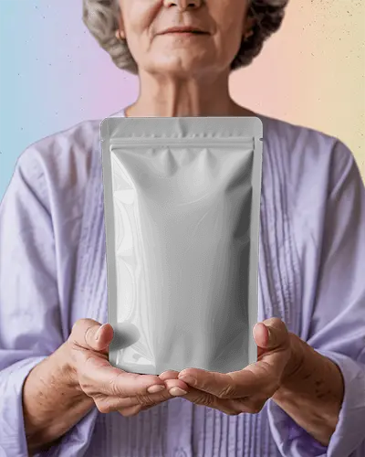 Eco Friendly Stand Up Pouch Packaging Mockup For Food Storage And Retail Marketing Solutions