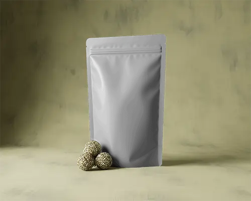 Resealable Stand Up Pouch Packaging Mockup For Food Snacks Or Cosmetic Products Display