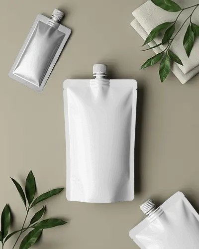 Reusable Spout Pouch Packaging Mockup For Liquid Products And Easy Storage Usage
