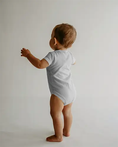 Baby Onesie Mockup Soft Comfortable Breathable Fabric Perfect For Customizable Infant Apparel