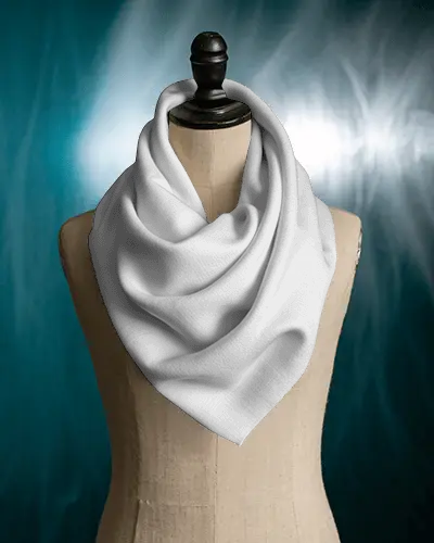 Premium Scarf Mockup Stylish Accessory Arranged On Dress Form In Modern Studio Light Setting