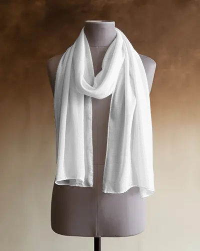 Premium Scarf Mockup Fashion Accessory Arranged On Dress Form In Studio With Subtle Light Effect