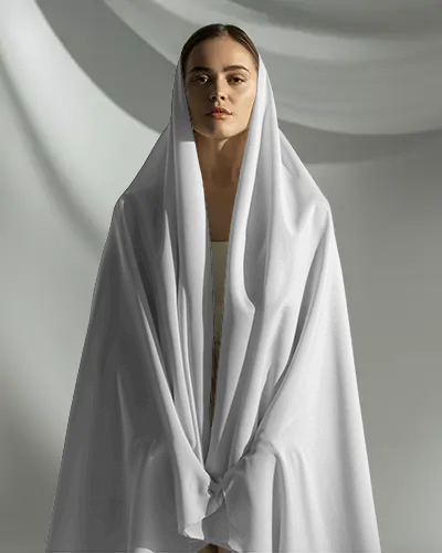 Luxurious Flowing Fabric Scarf Mockup Showcasing Versatile Accessory For Modern Style