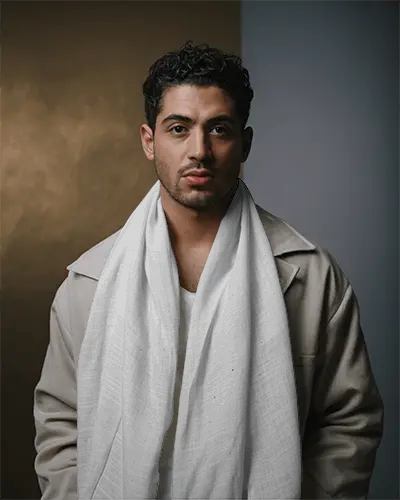 Elegant Soft Lightweight Scarf Mockup Men Versatile Winter Wear And Fashion Accessory