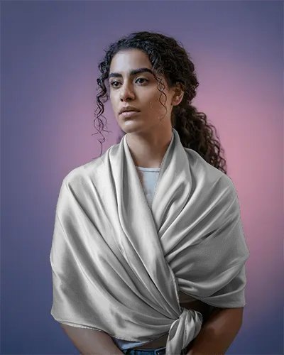 Elegant Soft Satin Scarf Mockup For Luxury Fashion Accessories And Stylish Outfit Combinations