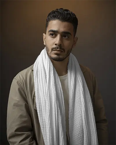 Stylish Mens Scarf Mockup For Fashion Brands And Accessory Advertising Campaigns