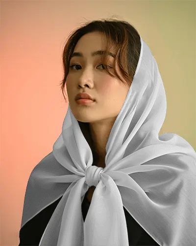 Elegant Soft Silk Scarf Mockup Fashion Accessory For Cool Weather And Stylish Looks