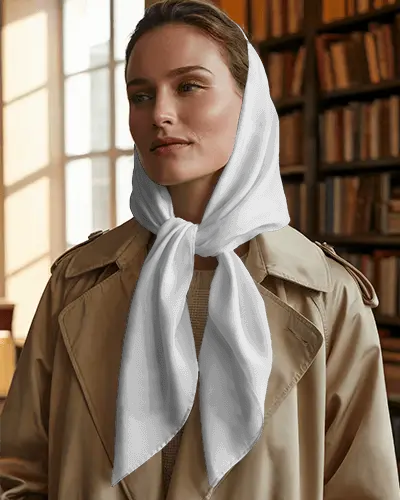 Versatile Fashionable Silk Scarf Mockup Perfect For Custom Designs And Stylish Looks