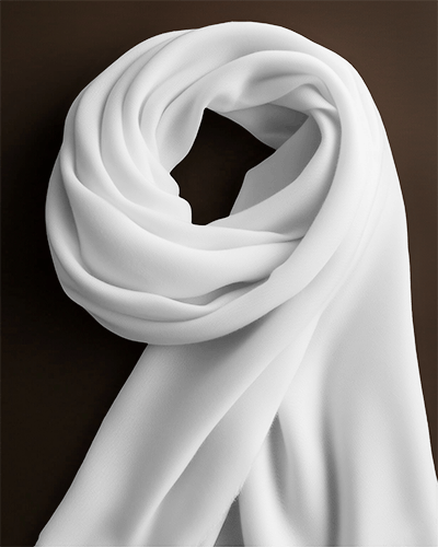 Luxurious Draped Scarf Mockup Soft Flowing Fabric Folded Elegantly Against Dark Brown Background Premium And Stylish Presentation