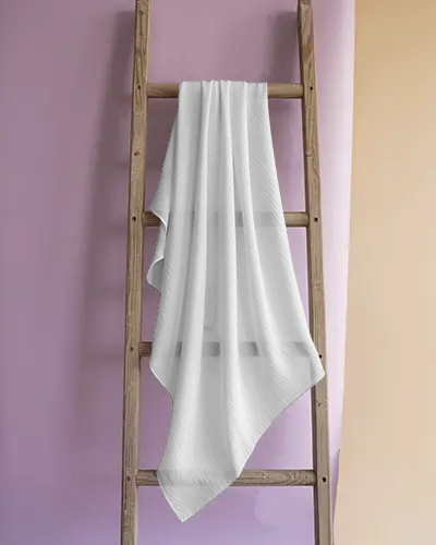 premium-scarf-mockup-soft-fabric-hanging-on-ladder-against-stylish-studio-backdrop