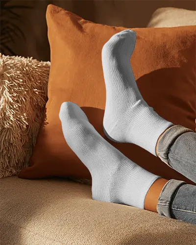 Comfortable Casual Socks Mockup For Everyday Wear Made With Soft Breathable Fabric
