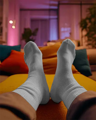 Comfortable Casual Socks Mockup For Daily Wear With Ribbed Cuff And Soft Material For All Day Use