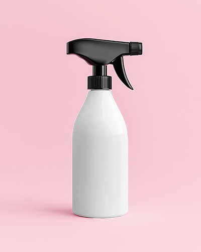 Minimalist Spray Bottle Mockup On Pastel Pink Background Clean And Modern Product Presentation