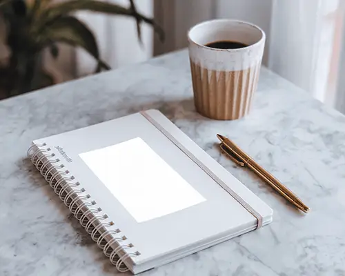 Headphones Sticker Mockup Floating Dark Blue Over Pastel Gradient Background Modern And Clean Display 0133